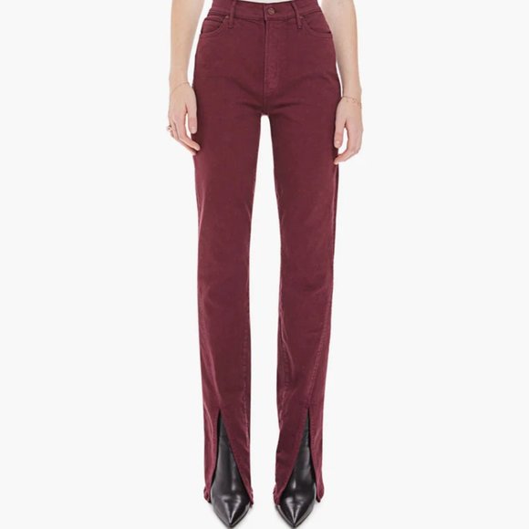 NWOT Mother The Rascal Sliced Up Heel Jeans in Play Date. Sz: 25